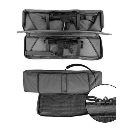 Housse transport pour 2 armes longues 106cm Miltec - Noir