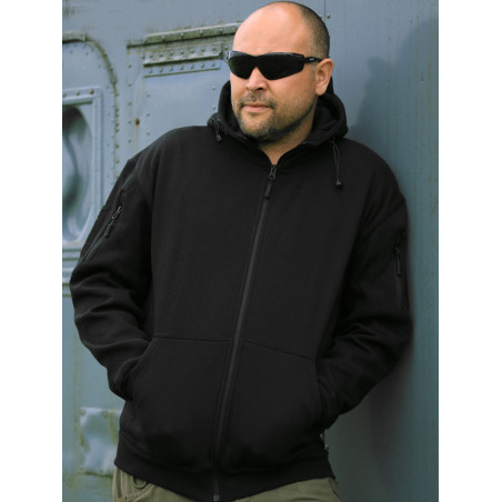 Tactical sweat shirt zip capuche noir - TF-2215