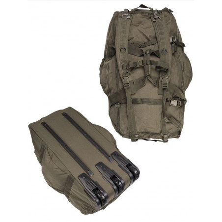 Sac transport voyage triple roulettes - vert OD