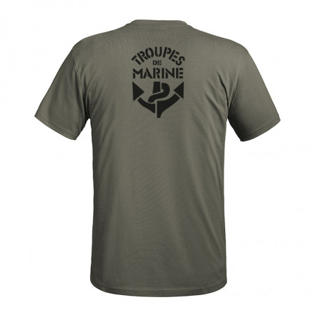 T-shirt Strong Troupes de Marine vert od A10 Equipment