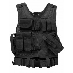 Gilet intervention tactique Gendarmerie-Police Noir - MIL-TEC