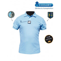 Polo Gendarmerie bleu Cooldry - Prix préférentiel X3