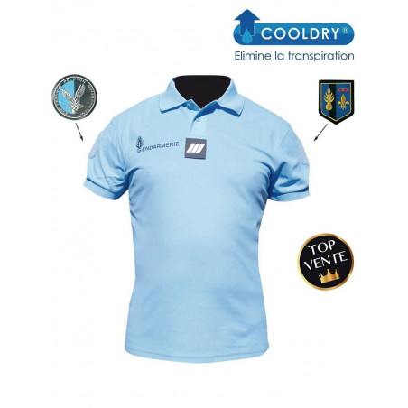 Polo Gendarmerie bleu Cooldry - Prix préférentiel X3