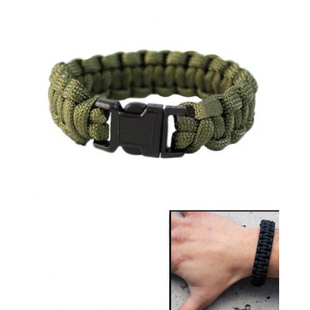 Bracelet paracorde largeur 15mm vert Bracelet paracorde largeur 15mm vert
