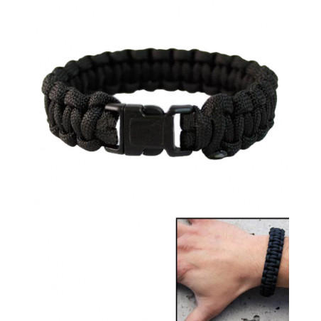 Bracelet paracorde largeur 22mm noir