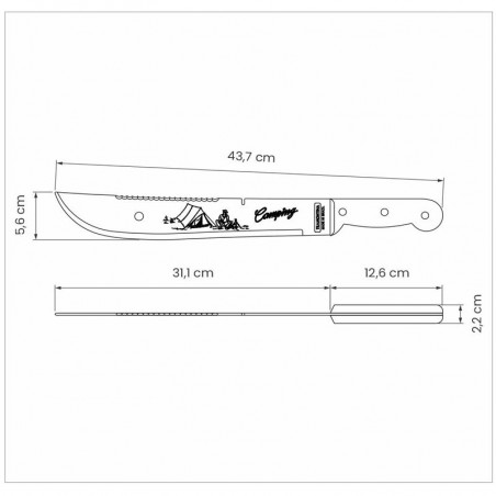 Machette SELVA 31 cm acier inox - TRAMONTINA