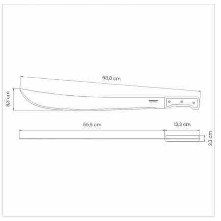 Machette SELVA 56 cm acier carbone - TRAMONTINA
