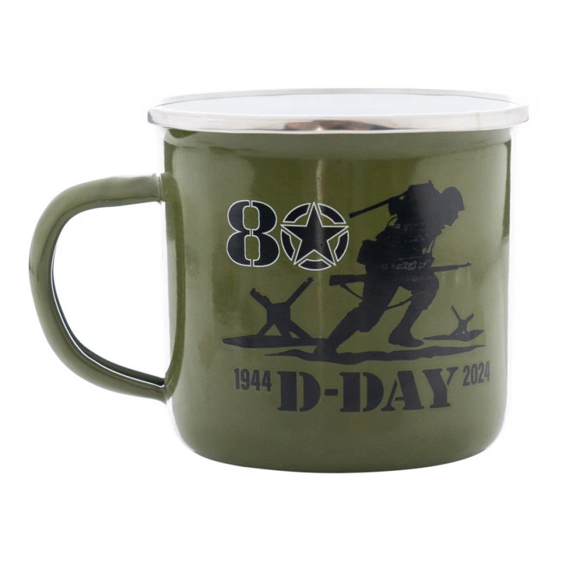 Tasse émaillée Arta Motif Paon – Vintage Autriche, Peint Main, Noir Et Couleurs