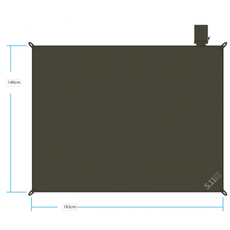 Bache impermeable 1.83x1.40 multi usage 5.11 Ranger green