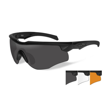 Lunettes balistiques Rogue Comm Noir 3 écrans fumé/incolore/orange - Wiley X