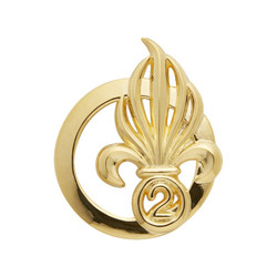 Insigne de béret doré Légion 2ème Régiment Étranger d\'Infanterie