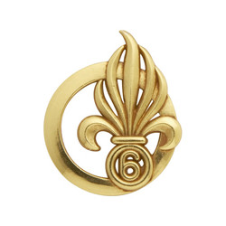 Insigne de béret doré Légion 6ème Régiment Étranger de Génie