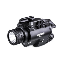 Lampe rechargeable avec pointeur laser rouge pour arme de poing WL23 - éclairage blanc - 1300 lumens Nex