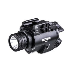 Lampe rechargeable avec pointeur laser vert pour arme de poing WL23 - éclairage blanc - 1300 lumens Nex