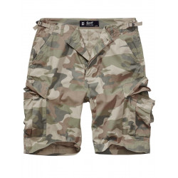 Bermuda militaire Brandit US Ripstop - Woodland Délavé