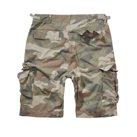 Bermuda militaire Brandit US Ripstop - Woodland Délavé