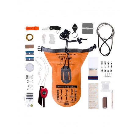 Kit de survie complet et pratique avec sac étanche de transport - BCB