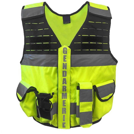 Gilet Fluo Gendarmerie avec système MOLLE