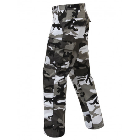Pantalon Treillis BDU camouflage urban blanc et noir