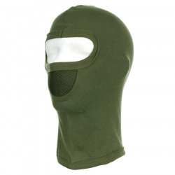 Cagoule masque 1 trou 100% coton - Vert