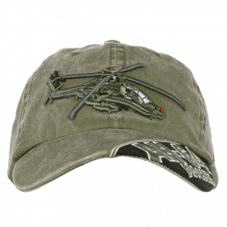 Casquette de Baseball : AH-64 Apache , délavée