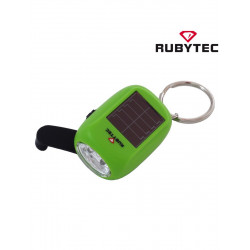 Lampe Solaire Dynamo Porte clés verte KAO