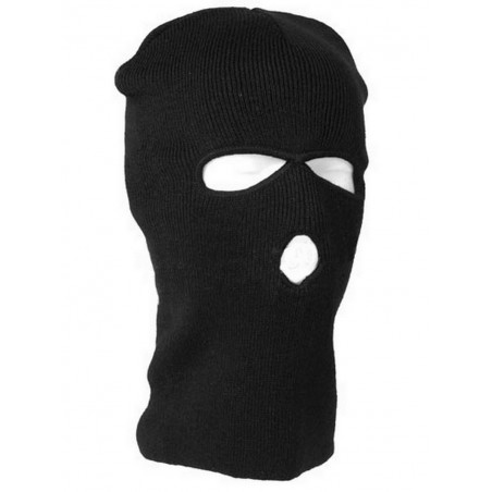 Cagoule 3 trous Noire