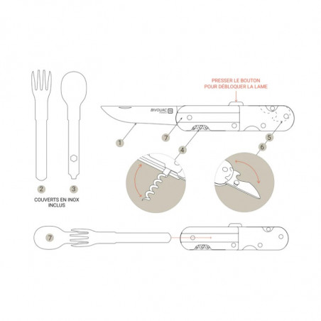 Ensemble Couvert Bivouac multifonctions - Marine Nationale