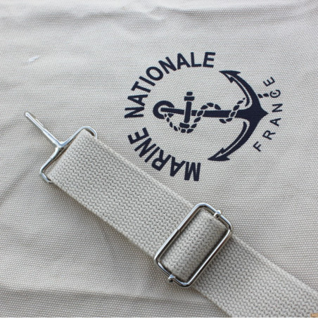 Sac Marin Toile coton blanc Marine Nationale PM