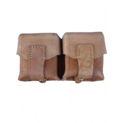 Etui pochette cuir serbe - Double
